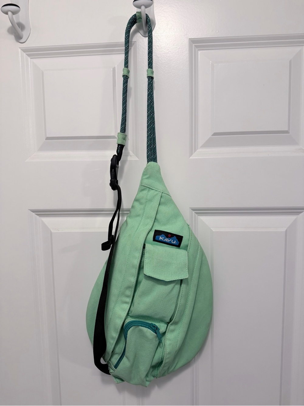 Kavu Light Green Rope Sling Crossbody Bag